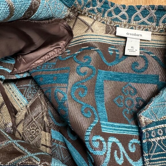 DRESSBARN JACKET TAPESTRY COLORFUL ABSTRACT FULL ZIP SIZE XL ART TO WEAR - Picture 8 of 11